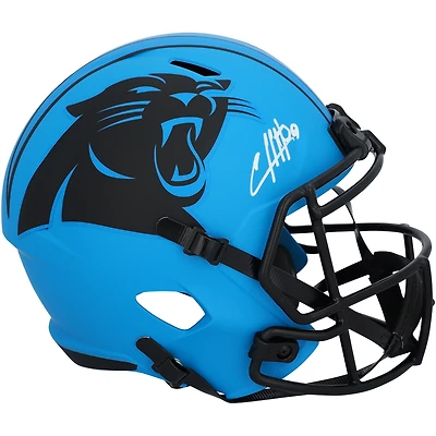 Chuba Hubbard Carolina Panthers Autographed Riddell Rave Speed Replica Helmet
