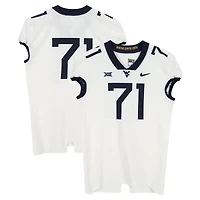 West Virginia Mountaineers Team-Issued #71 White Nike Jersey from the Football Program - Size 48+4