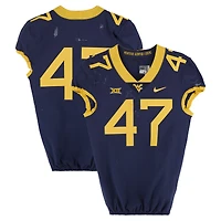 West Virginia Mountaineers Team-Issued #47 Navy Nike Jersey from the Football Program - Size 40+2