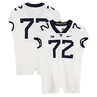 West Virginia Mountaineers Team-Issued #72 White Nike Jersey from the Football Program - Size 48+4