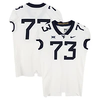 West Virginia Mountaineers Team-Issued #73 White Nike Jersey from the Football Program - Size 48+4
