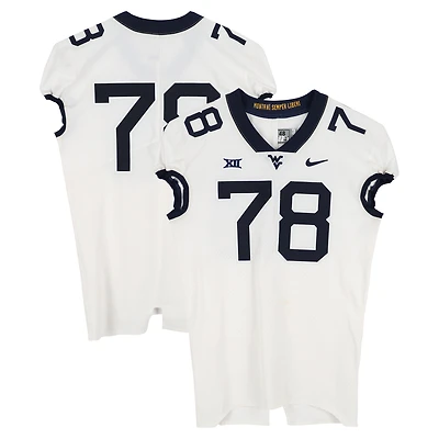 West Virginia Mountaineers Team-Issued #78 White Nike Jersey from the Football Program - Size 48+4