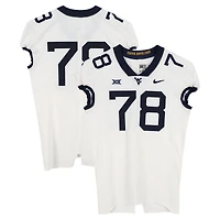 West Virginia Mountaineers Team-Issued #78 White Nike Jersey from the Football Program - Size 48+4