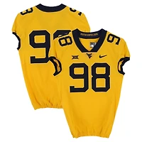 West Virginia Mountaineers Team-Issued #98 Gold Nike Jersey from the Football Program - Size 42+2