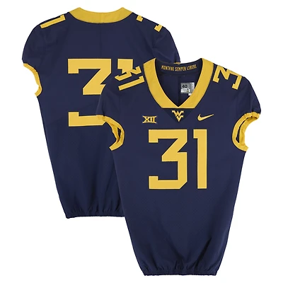 West Virginia Mountaineers Team-Issued #31 Navy Nike Jersey from the Football Program - Size 40+2