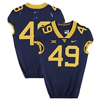 West Virginia Mountaineers Team-Issued #49 Navy Nike Jersey from the Football Program - Size 42+2