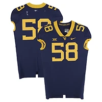 West Virginia Mountaineers Team-Issued #58 Navy Nike Jersey from the Football Program - Size 46+4