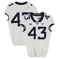 West Virginia Mountaineers Team-Issued #43 White Nike Jersey from the Football Program - Size 40+2
