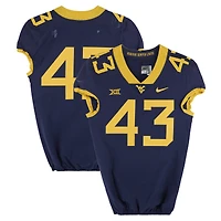 West Virginia Mountaineers Team-Issued #43 Navy Nike Jersey from the Football Program - Size 40+2