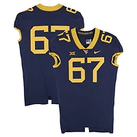 West Virginia Mountaineers Team-Issued #67 Navy Nike Jersey from the Football Program - Size 46+4