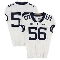 West Virginia Mountaineers Team-Issued #56 White Nike Jersey from the Football Program - Size 42+2
