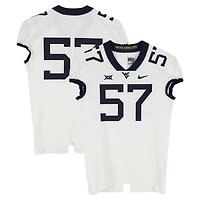 West Virginia Mountaineers Team-Issued #57 White Nike Jersey from the Football Program - Size 48+4