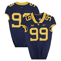 West Virginia Mountaineers Team-Issued #99 Navy Nike Jersey from the Football Program - Size 38+2