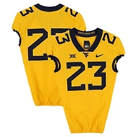 West Virginia Mountaineers Team-Issued #23 Gold Nike Jersey from the Football Program - Size 40+2