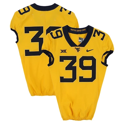 West Virginia Mountaineers Team-Issued #39 Gold Nike Jersey from the Football Program - Size 40+2