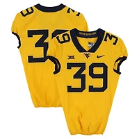 West Virginia Mountaineers Team-Issued #39 Gold Nike Jersey from the Football Program - Size 40+2