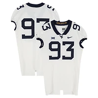 West Virginia Mountaineers Team-Issued #93 White Nike Jersey from the Football Program - Size 44+4