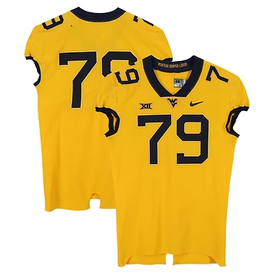 West Virginia Mountaineers Team-Issued #79 Gold Nike Jersey from the Football Program - Size 48+4
