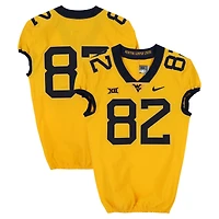 West Virginia Mountaineers Team-Issued #82 Gold Nike Jersey from the Football Program - Size 42+2