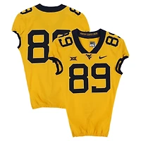 West Virginia Mountaineers Team-Issued #89 Gold Nike Jersey from the Football Program - Size 40+2