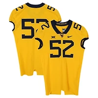West Virginia Mountaineers Team-Issued #52 Gold Nike Jersey from the Football Program - Size 48+4