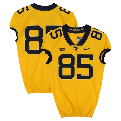 West Virginia Mountaineers Team-Issued #85 Gold Nike Jersey from the Football Program - Size 42+2