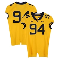 West Virginia Mountaineers Team-Issued #94 Gold Nike Jersey from the Football Program - Size 48+4