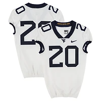 West Virginia Mountaineers Team-Issued #20 White Nike Jersey from the Football Program - Size 40+2