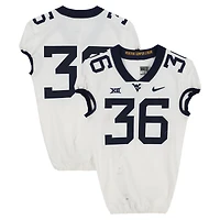 West Virginia Mountaineers Team-Issued #36 White Nike Jersey from the Football Program - Size 40+2