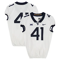 West Virginia Mountaineers Team-Issued #41 White Nike Jersey from the Football Program - Size 42+2