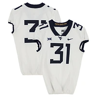 West Virginia Mountaineers Team-Issued #31 White Nike Jersey from the Football Program - Size 42+2