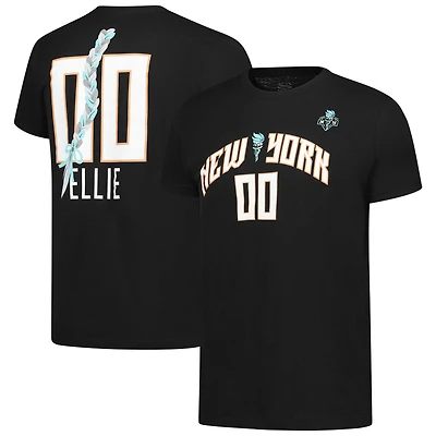 Unisex Stadium Essentials Black New York Liberty Ellie Mascot Name & Number T-Shirt