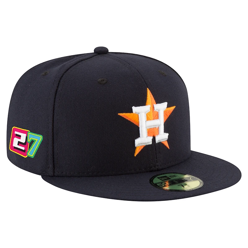 Men's New Era Jose Altuve Navy Houston Astros 2025 Player’s Weekend 59FIFTY Fitted Hat