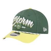 Unisex New Era  Green/Yellow Seattle Storm Team Loyal Script Two-Tone M-Crown 9FORTY Adjustable Hat