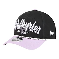 Unisex New Era  Eclipse Black/Violet Golden State Valkyries Team Loyal Script Two-Tone M-Crown 9FORTY Adjustable Hat