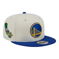 Men's New Era White Golden State Warriors Injection Localized 9FIFTY Snapback Hat