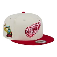 Men's New Era  White/Red Detroit Red Wings Injection Localized Two-Tone 9FIFTY Snapback Hat