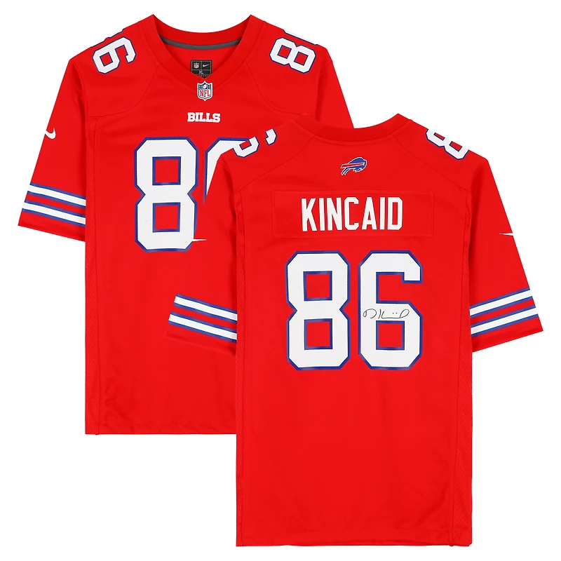 Dalton Kincaid Buffalo Bills Autographed Red Nike Game Jersey