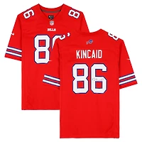 Dalton Kincaid Buffalo Bills Autographed Red Nike Game Jersey