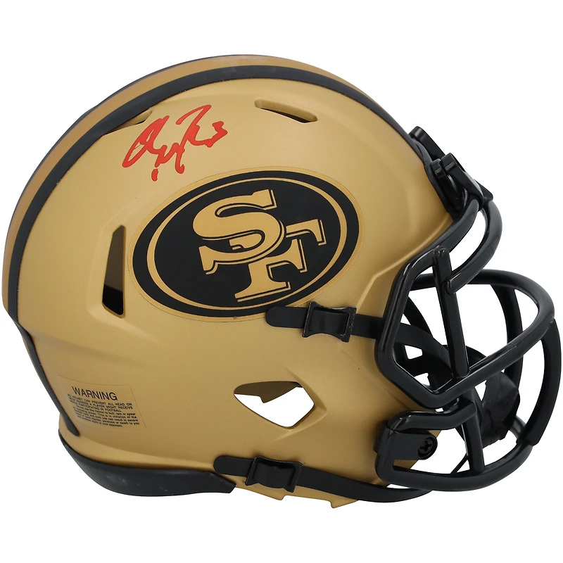 Christian McCaffrey San Francisco 49ers Autographed Riddell Rave Speed Mini Helmet