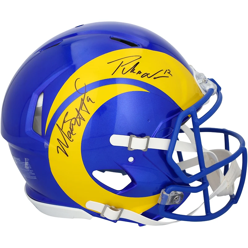 Matthew Stafford & Puka Nacua Los Angeles Rams Autographed Riddell Speed Authentic Helmet