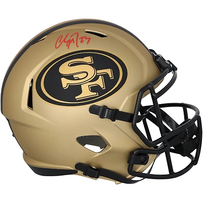 Christian McCaffrey San Francisco 49ers Autographed Riddell Rave Speed Replica Helmet