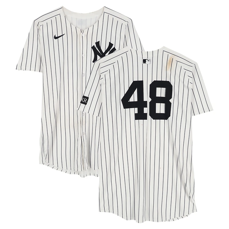 Paul Goldschmidt New York Yankees Game-Used #48 White Pinstripe Nike Jersey vs. Athletics on June 29, 2025