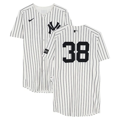 Devin Williams New York Yankees Player-Worn #38 White Pinstripe Nike Jersey vs. Athletics on June 29, 2025