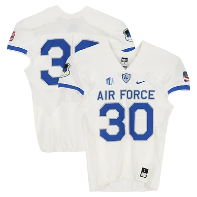 Air Force Falcons Team-Issued #30 White Nike Jersey from the Football Program - Size L