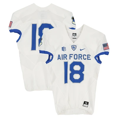 Air Force Falcons Team-Issued #18 White Nike Jersey from the Football Program - Size M