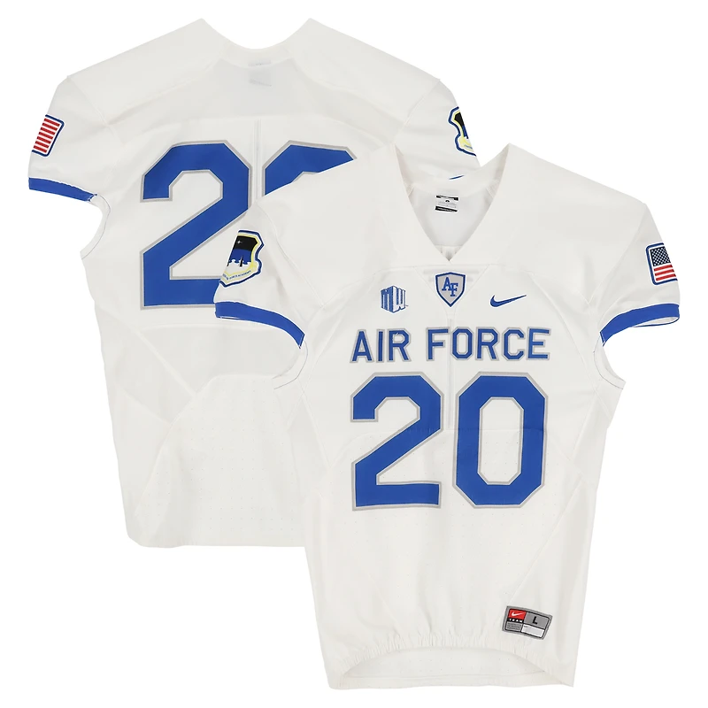 Air Force Falcons Team-Issued #20 White Nike Jersey from the Football Program - Size L