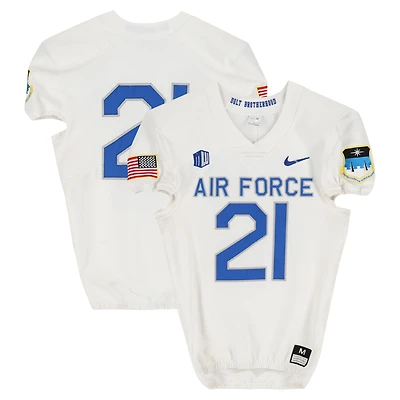 Air Force Falcons Team-Issued #21 White Nike Jersey from the Football Program - Size M