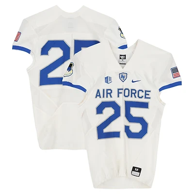 Air Force Falcons Team-Issued #25 White Nike Jersey from the Football Program - Size M