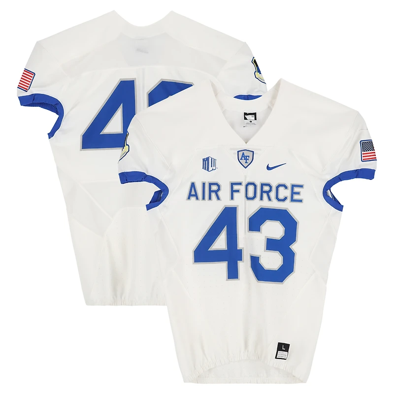 Air Force Falcons Team-Issued #43 White Nike Jersey from the Football Program - Size L